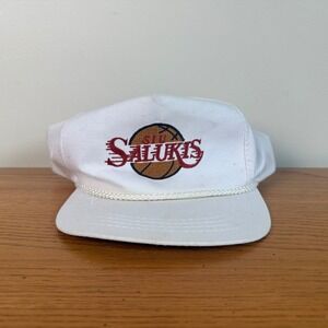 Vintage SIU Salukis Yupoong Snapback Hat White Rope Basketball SIU Southern IL